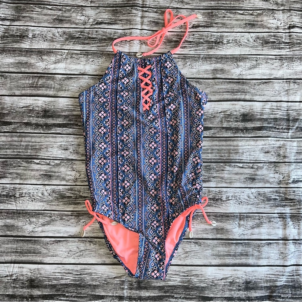 Justice girls bathing suit size 14